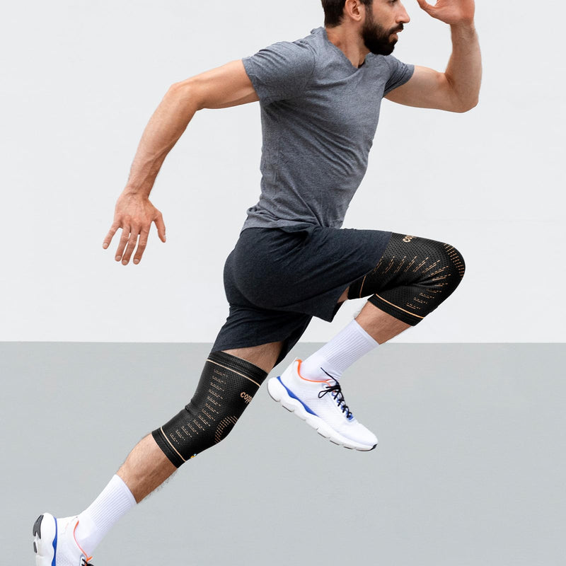 JIUFENTIAN Copper Knee Brace for Women and Men(2 Pack) -knee compression sleeves for Arthritis, Running & Daily Use-Targeted Support for Joint Stability & Pain Relief(Medium) Medium Standard