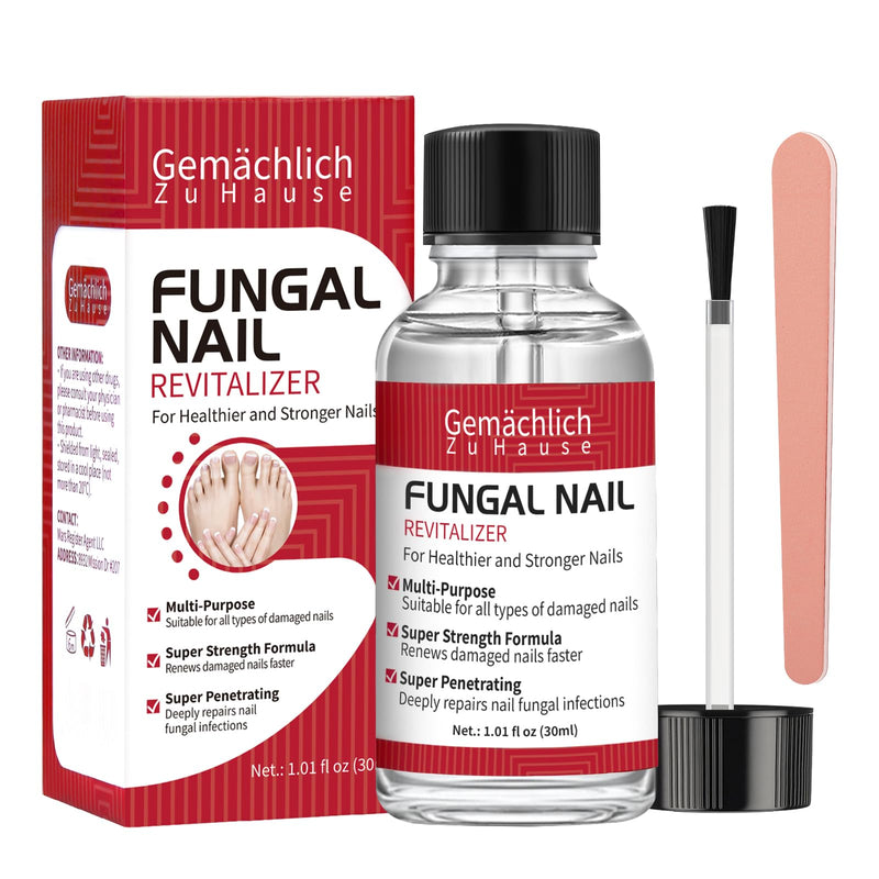 Toenail Fungus Treatment Extra Strength, Nail Fungus Treatment with Undecylenic Acid for Toenail & Fingernails, Antifungal Nail Repair for Athletes Foot, Ingrown, Thick, Broken, Damaged Nail, 30ml 1 Fl Oz (Pack of 1)