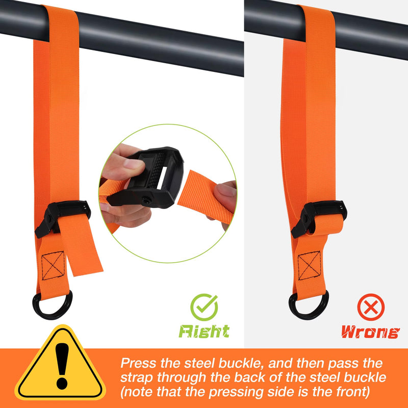 Pull Up Assistance Bands, 225 LBS Heavy Duty Resistance Bands with Feet Rest, Height Adjustable Exercises Assist Band for Strength Training Workout Equipment Home Gym Pull Up Bar Accessories Orange