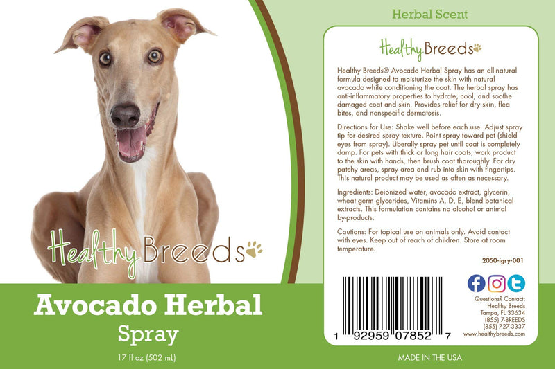 Healthy Breeds Italian Greyhound Avocado Herbal Spray 17 oz