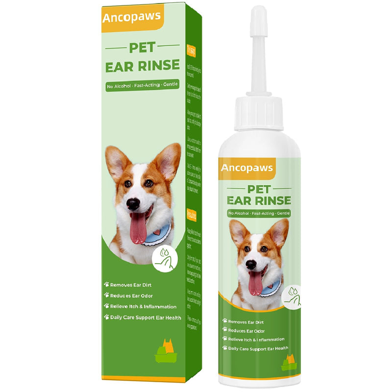 Ear Infection Treatment for Dogs and Cats, Yeast Ear Infection Treatment Drops to Soothe Itchy, Daily Care Dog Ear Cleaning Solution for Gently Removes Debris, Wax, Odor - 2 Pack