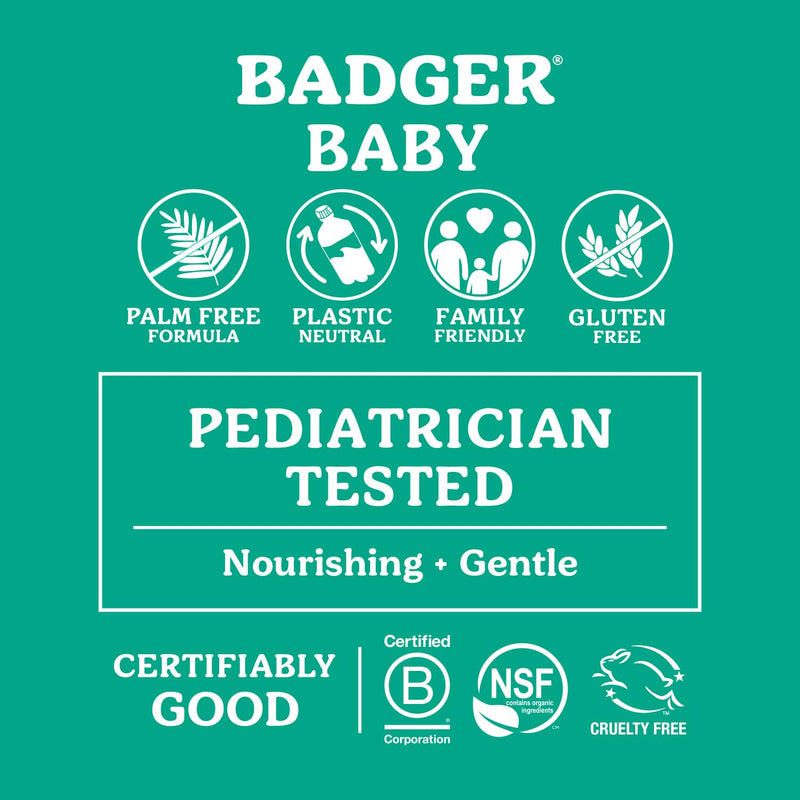 Badger Baby Wash, Calming Chamomile Foaming Baby Shampoo and Body Wash, Organic Baby Body Wash, Gentle Newborn or Toddler Baby Soap and Shampoo, 10 fl oz 10 Fl Oz (Pack of 1) - BeesActive Australia