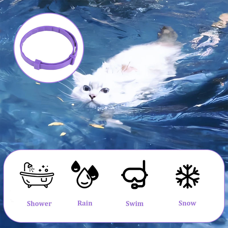 Pack of 4 Calming Collar for Cats, Calming Collar for Dogs, Adjustable Calming Collars, Calming Agent, Relieves Anxiety in Cats and Dogs, Calming Collar, Anti-Stress Cat Neck - BeesActive Australia
