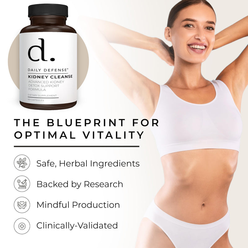 Kidney Defense Supplement - Kidney Cleanse & Detox Vitamins with Chanca Piedra, Astragalus Root, Cranberry Extract, Stinging Nettle Leaf, Horsetail Powder, Juniper Berry & More - 60 Caps