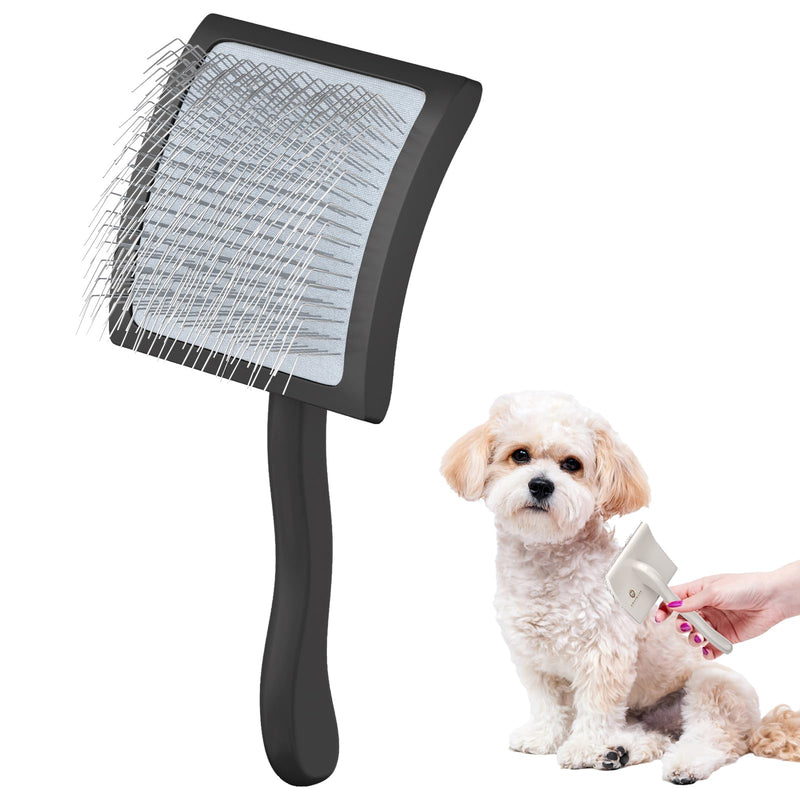 Soft-Touch Slicker Brush – Black – Professional Pet Grooming Brush for Thick & Long-Haired Dogs - BeesActive Australia