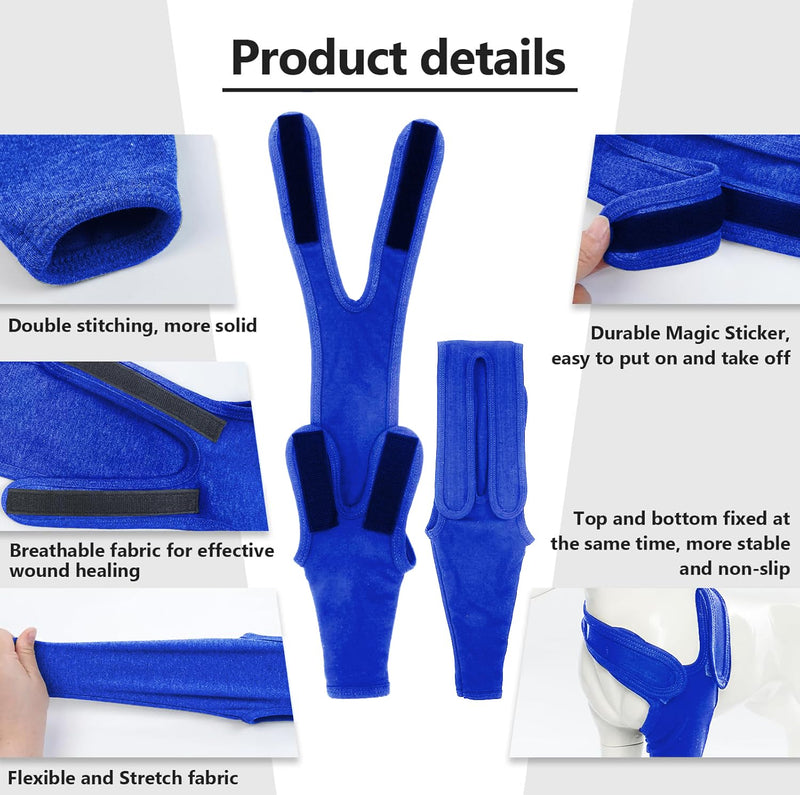 Recovery Sleeve Dog, Elbow Pads for Dogs, Elbow Brace Protector, Dog Surgery Recovery Sleeves Front Right Left Leg for Hot Spots, Wounds, Bandages, Anti Licking for Dogs, Blue L - BeesActive Australia