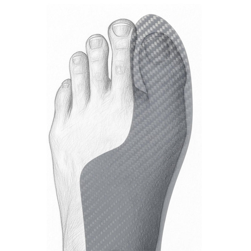 Morton´s Extension Orthotic, Carbon Fiber Rigid Insole - 1 Pair - Morton's Toe, Turf Toe, Hallux Limitus, Hallux Rigidus, Arthritis (W7/M6) Women's Size 7, Men's 6