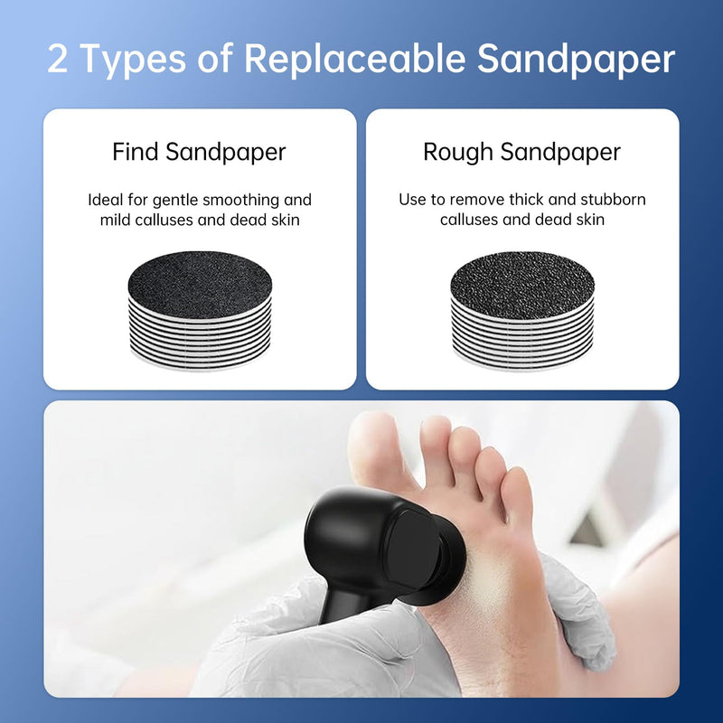 Electric Callus Remover for Feet - Rechargeable Foot Sander, 6 Speeds, Replaceable Sandpaper Professional Foot Grinder, Cordless Electric Foot File Pedicure Tools for Dead Skin, Cracked Heels - BeesActive Australia