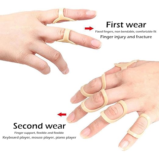 Finger Splint Ring Adjustable Broken Finger Joint Stabilizer Finger Splint Bracket Protector Correct Arthritis - BeesActive Australia