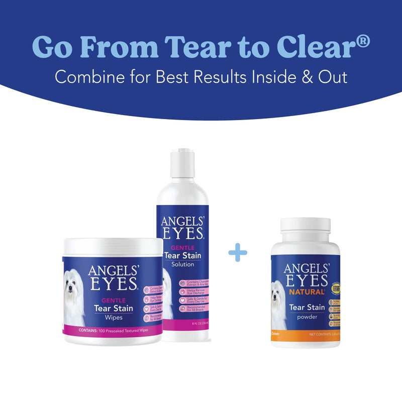 ANGELS' EYES Natural Tear Stain Prevention Chicken Powder for Dogs | All Breeds | No Wheat No Corn | Daily Support for Eye Health | Proprietary Formula |Limited Ingredients | Net Contents 75g 2.65 Ounce (Pack of 1) - BeesActive Australia