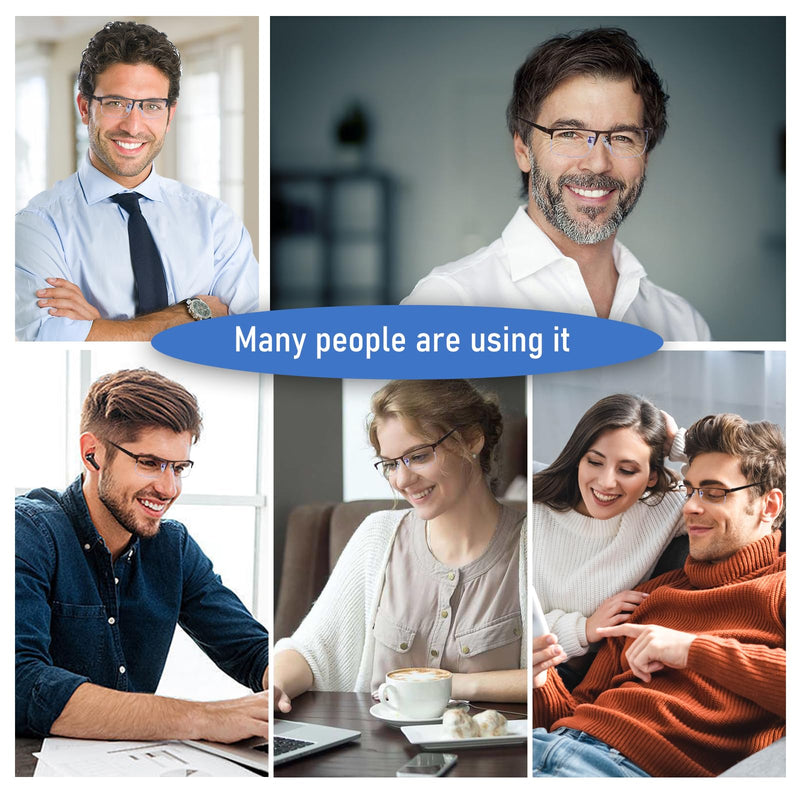 3-Pack Reading Glasses for Men, Lightweight Metal Half Frame Blue Light Blocking Computer Readers,Filter UV Ray/Computer Glare with Spring Hinge Eyeglasses(3PCS Black,+2.0) 3 Pack（black） 2.0 x - BeesActive Australia