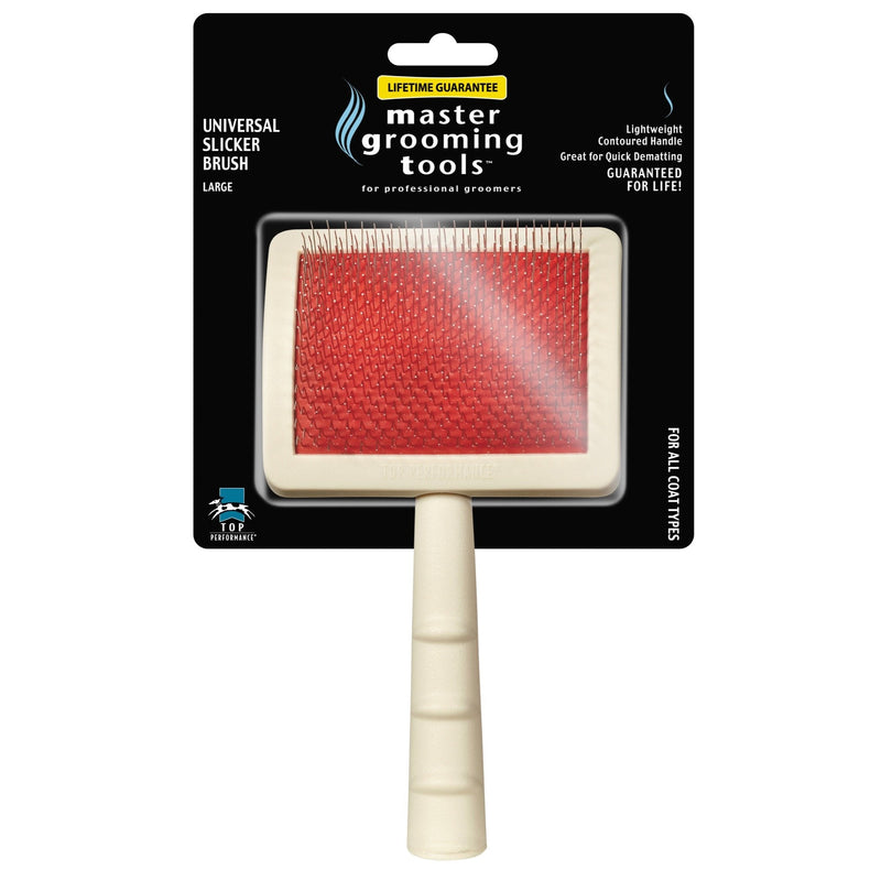 Master Grooming Tools Universal Pet Large Slicker Brush, White - BeesActive Australia