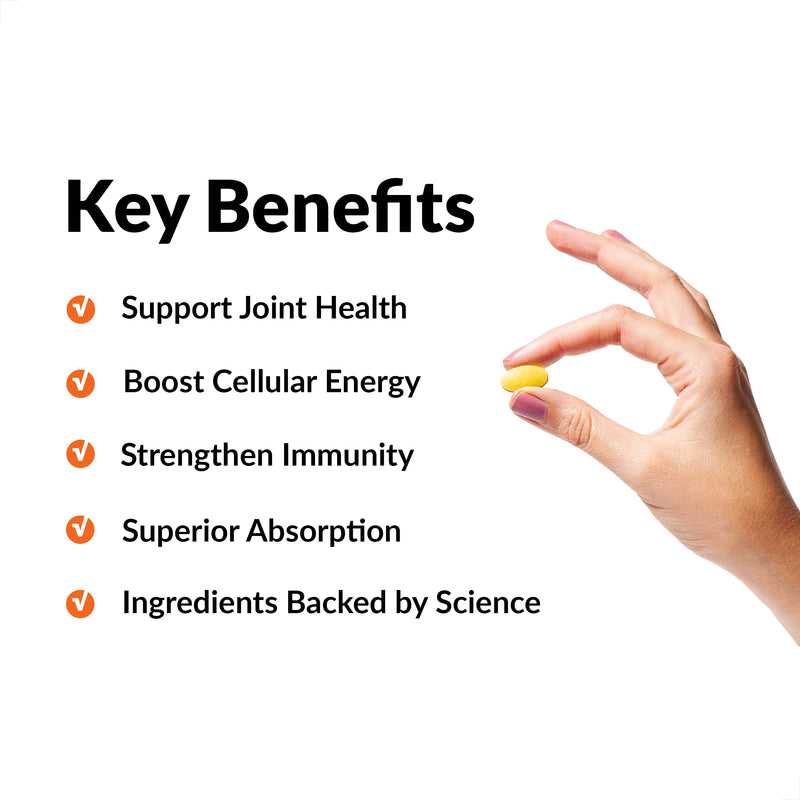 FORCE FACTOR Better Turmeric Joint Support Supplement Featuring HydroCurc Turmeric Curcumin with Black Pepper for Superior Absorption, Clinical Strength Joint Support, 120 Tablets, White Packaging 120 Count (Pack of 1) - BeesActive Australia