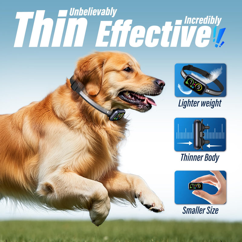 Bark Collar, Dog Bark Collar for Large Medium Small Dogs, Smart Barking Collar, Effective Anti Bark Collars for Dogs, Automatic Bark Collar Adjustable Beep Vibration Modes & 7 Sensitivity Black - BeesActive Australia