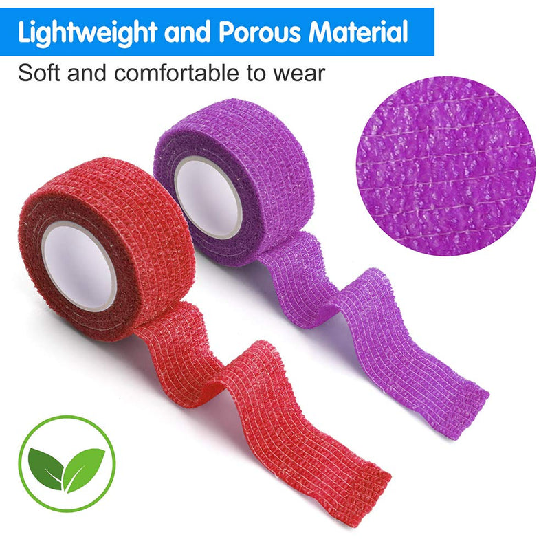 LotFancy Self Adhesive Bandage Wrap, 30 Pack 1 inch x 5 Yards Self Adherent Wrap, First Aid Athletic Tape, Cohesive Bandage, Sports Tape, Medical Supplies for Finger, Ankle, Wrist Sprains &Swelling - BeesActive Australia