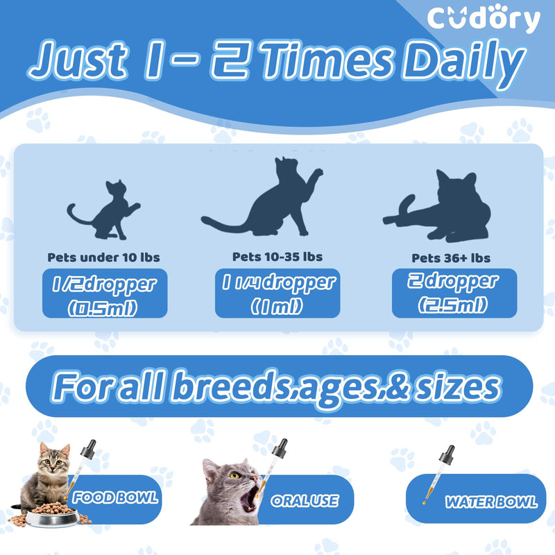 Natural Antibiotics for Cats, Cat Antibiotics Supplement for Allergy Itch Relief, Immune Support, Skin Issue, UTI, Natural Herbal Supports for Cats All Breeds and Ages-Chicken Flavor | 2 fl oz