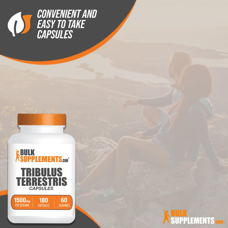 BulkSupplements.com Tribulus Terrestris Capsules - Tribulus Terrestris Supplements, Tribulus Terrestris for Men & Women, Tribulus Terrestris Extract - 3 Capsules per Serving (1500mg), 180 Capsules - BeesActive Australia
