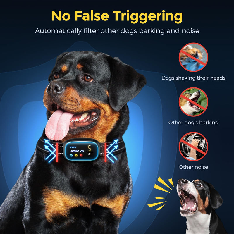 Dog Bark Collar 2 Pack, Rechargeable Smart Bark Collar for Large Medium Small Dogs 10-150lbs with Barking Count Record, Anti Barking Training Collar with 5 Adjustable Sensitivity Beep Vibration Shock - BeesActive Australia