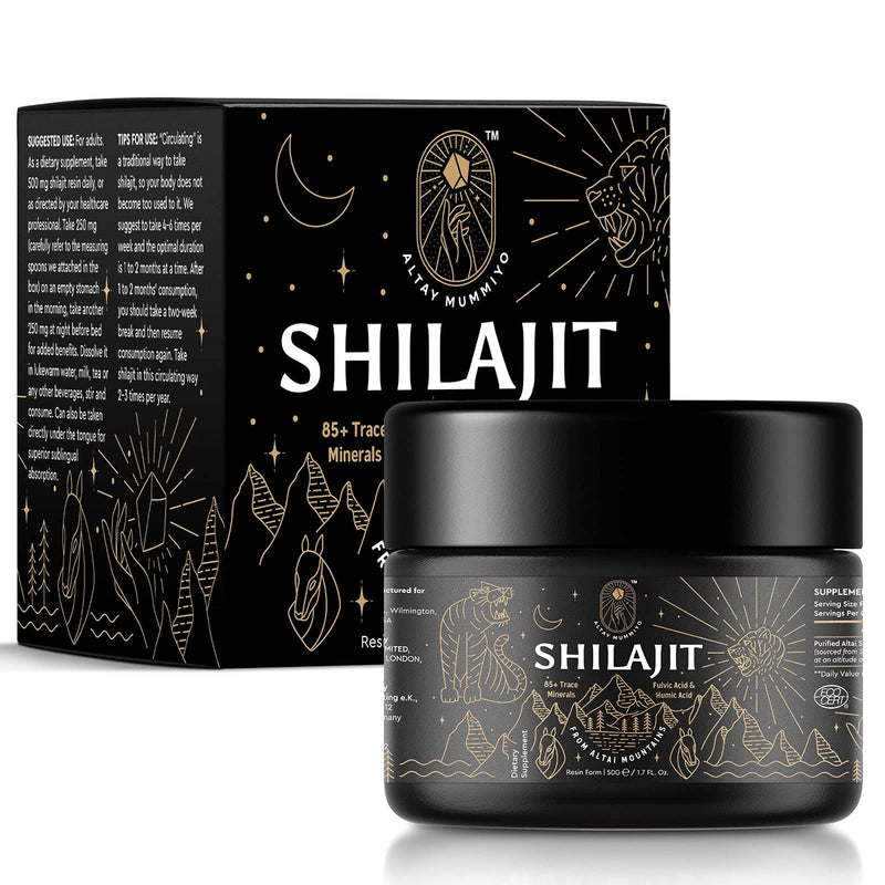 Shilajit Resin with Fulvic Acid & Trace Minerals, Original Siberian Pure Shilajit with 85+ Humic Acid Supplement Gel, Support Metabolism & Immune System - 100 Serving / 50g Unflavored 1.7 Fl Oz (Pack of 1) - BeesActive Australia