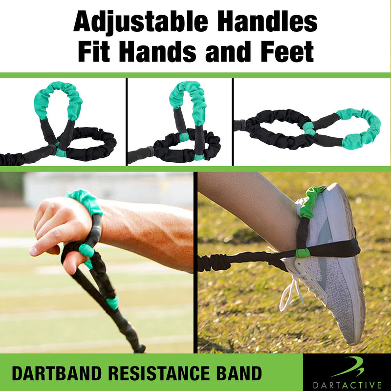 DartBand Premium Resistance Bands with Handles,Door Anchor,and Carabiner Clip for Athletic Training,Rehab,Strength Training,Yoga,Physical Therapy,Home Workout Solution-Medium Resistance Light Resistance