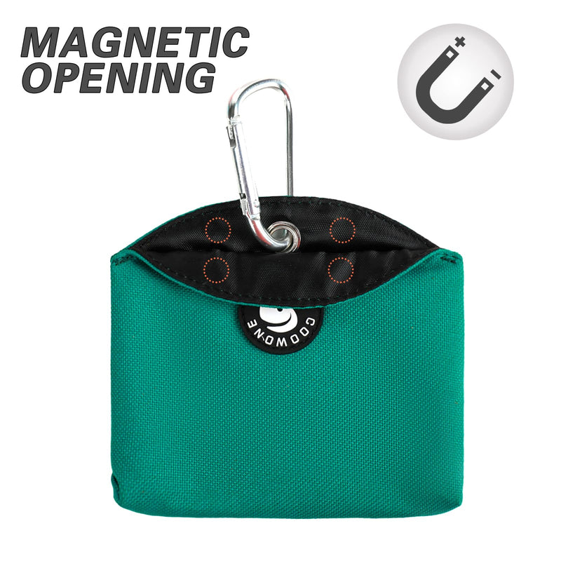 COOWONE Dog Treat Pouch Magnetic Closure Small Dog Training Treat Pouch Pocket Sized Small Dog Treat Pouch with Clip (Green) Green - BeesActive Australia