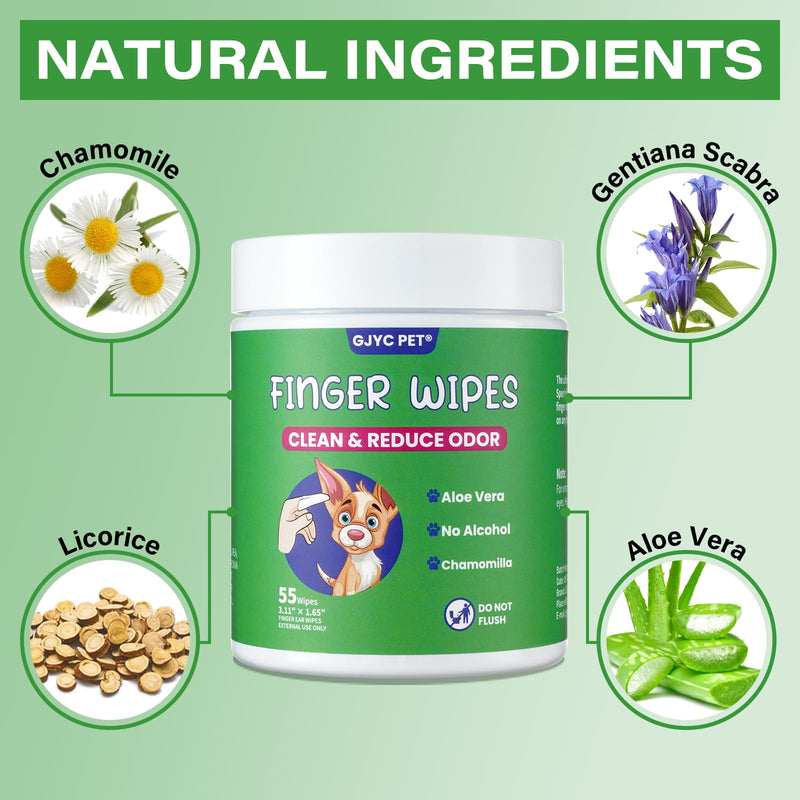 Ear Wipes for Dogs and Cats, Relieve Ear Itching and Inflammation with Aloe, Remove Ear Wax and Debris, Soothing and Deodorizing, Natural Ingredients, Convenient and Portable - BeesActive Australia