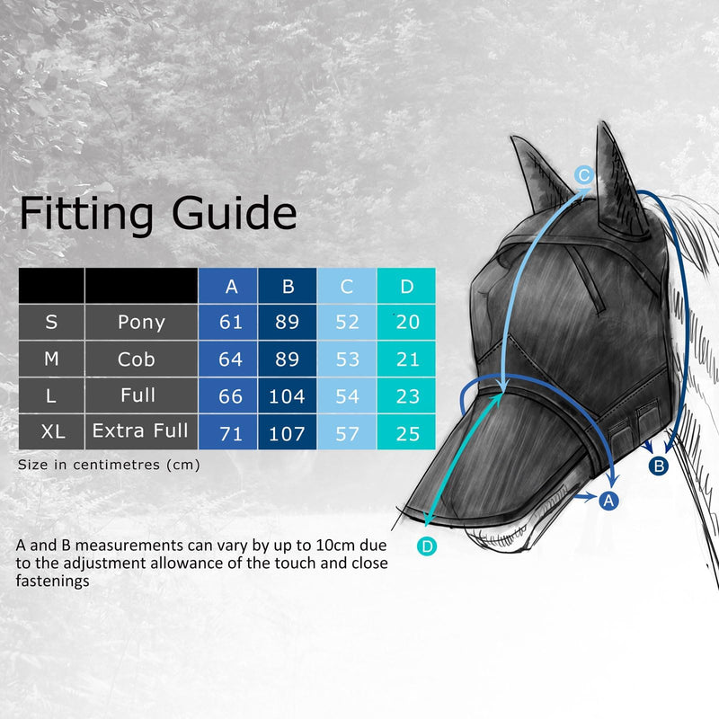Harrison Howard CareMaster Pro Luminous Horse Fly Mask Large Eye Space Long Nose with Ears UV Protection for Horse Red Full Size Full (Large) - BeesActive Australia