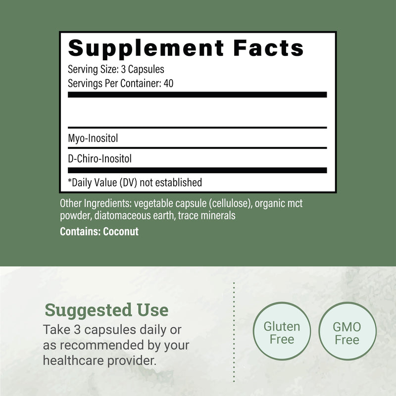 Earth Harmony Myo-Inositol & D-Chiro Inositol Supplement for Women, Ovarian & Hormone Balance for Women - Supports Normal Cycles, Fertility Supplement (120 Capsules) - BeesActive Australia