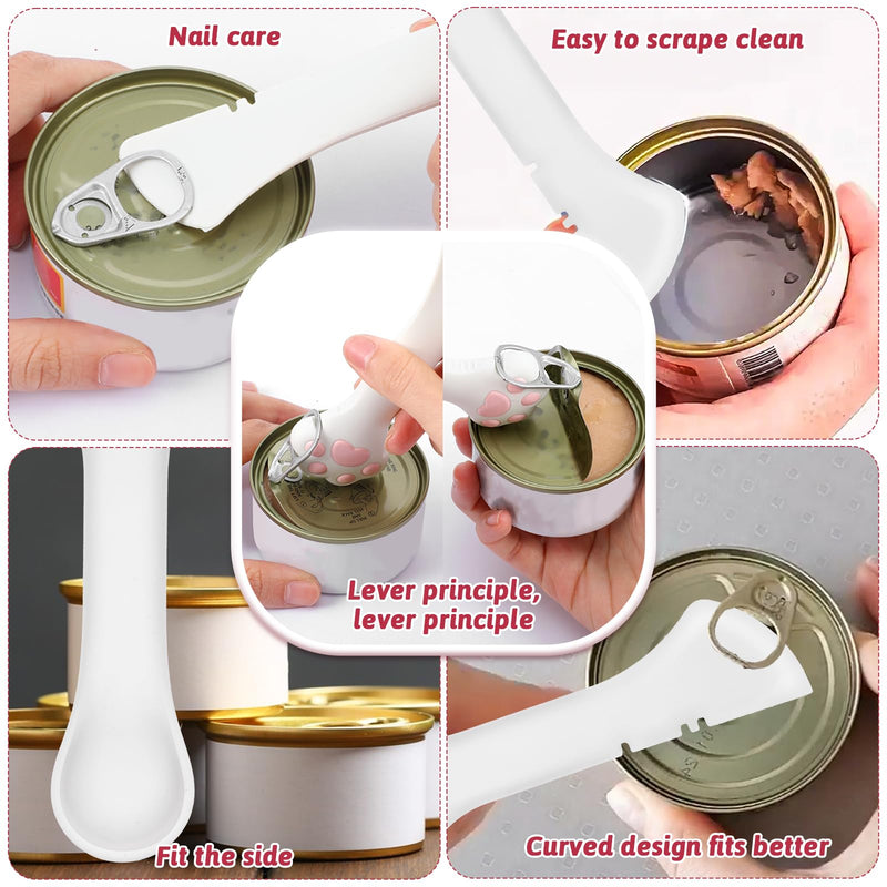 2 Pcs Cat Food Spatula Cat Can Opener And Spoon Silicone Pet Food Spoon Cat Food Spoon Spoon for Cat Food Can Wet or Dry Food Short Spoon Cat Treat Dispenser Cat Spoons for Wet Food with Mini Spatula - BeesActive Australia