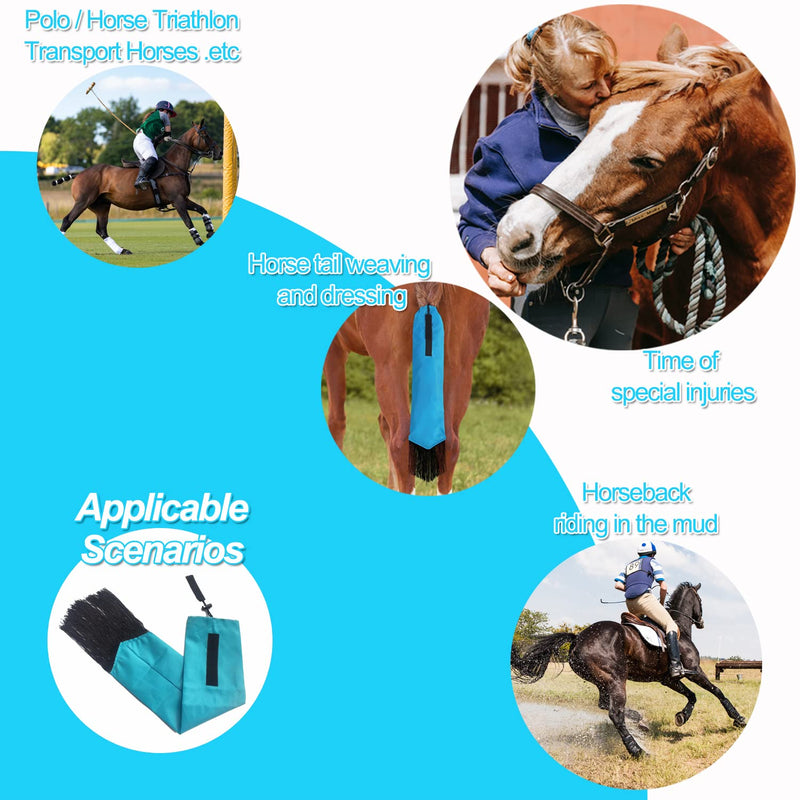 2PC Horse Tail Bag with Fringe & Snap, Waterproof Braid, Easy to Wear and Wrap, Suitable for Western and Aztec - BeesActive Australia