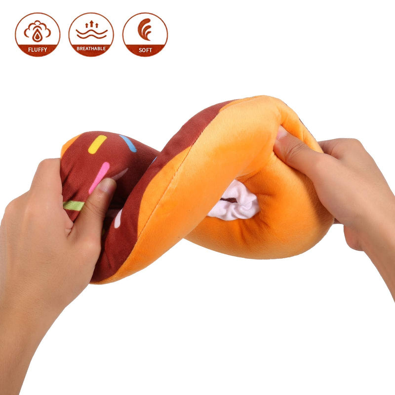 Xinzistar Neck Collar Cat Collar Soft Cat Protective Collar Anti Bite Safety Adjustable Protective Collar for Pets Cats Dogs Puppies Kittens (Brown Donut, XS) - BeesActive Australia