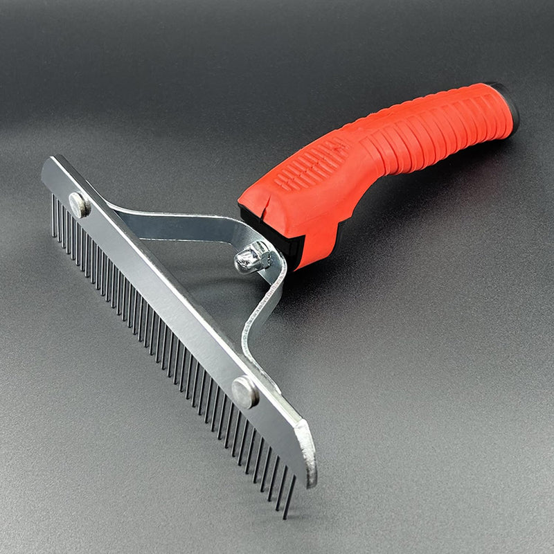 Kopal Metal Grooming Comb for Pets, Stainless Steel Dog and Cat Comb, Rubber Handles for Comfortable Grip - 1 Pack - BeesActive Australia