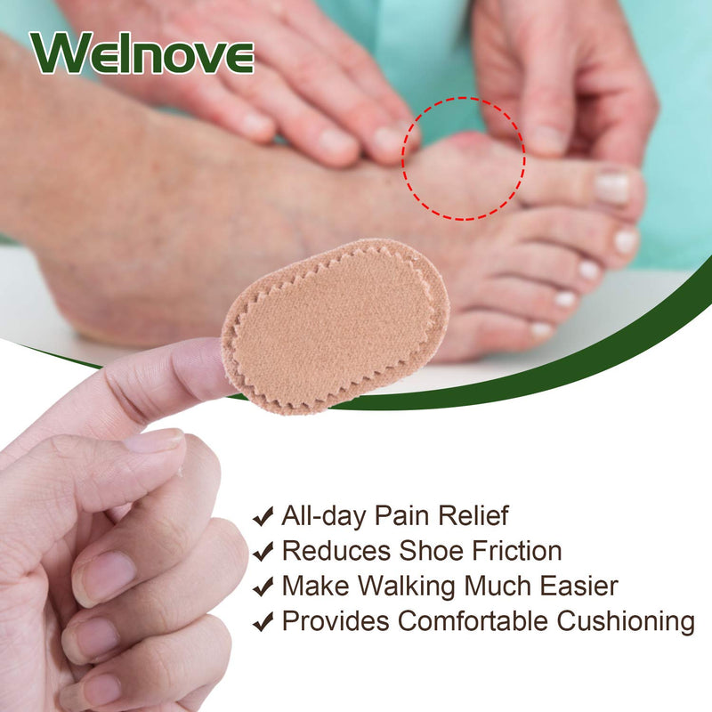Welnove 36 CT Bunion Cushions Pad - Fabric Toe and Foot Bunion Protector Pads, Bunion Relief Pads for Reduce Rubbing, Callus, Chafing, Friction -Strong Adhesive Stay in Place - BeesActive Australia