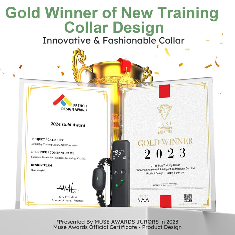 Dog Shock Collar - Electric Dog Training Collar with Remote 1600FT, Rechargeable E-Collar Waterproof Collars with 3 Training Modes, Security Lock for All Breeds, Sizes 1 Collar - BeesActive Australia