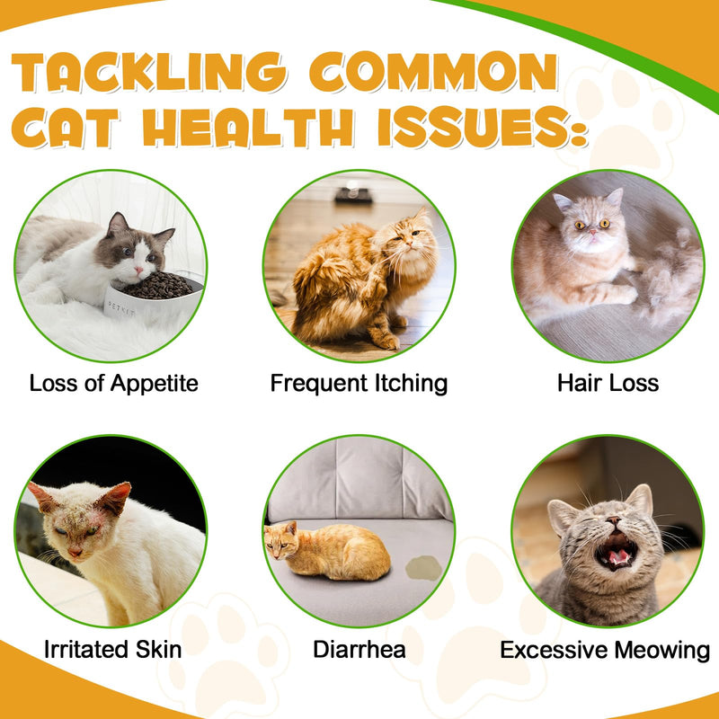 Allergy Relief for Cats, Cat Itch and Immune Drops, Naturally Support Skin Allergy Treatment, Effective Seasonal Allergy Relief, Liquid Form (2 fl.oz)