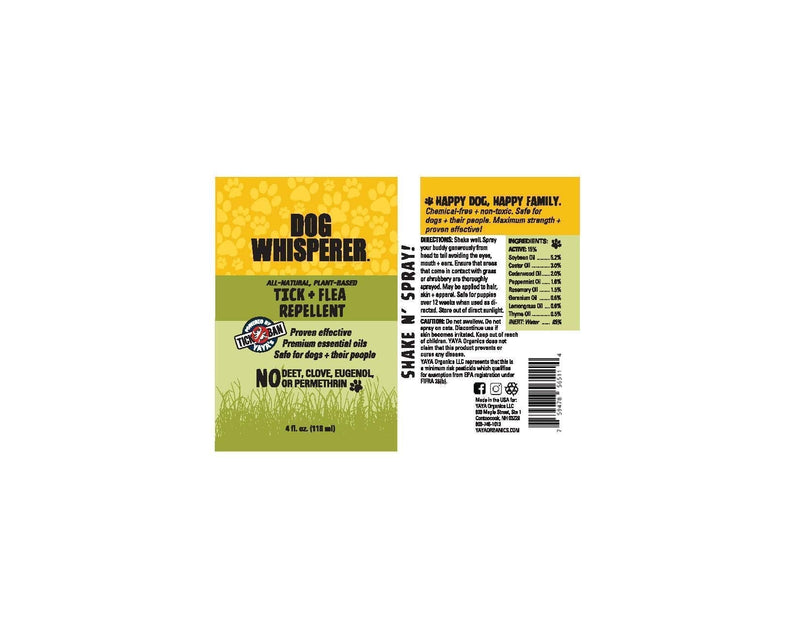 Dog Whisperer Tick + Flea Repellent, All-Natural, Extra Strength, Effective on Dogs and Their People (16 Ounce Spray) 16 oz - BeesActive Australia