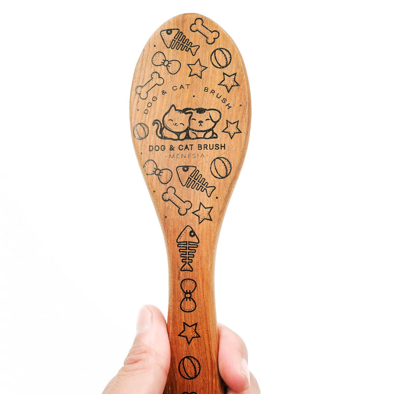 Pet Soft Brush with Wood Handle and Boar Bristle Hair Brush - Soft Cat and Dog Grooming Brush for Short Hair Cats and Small Dogs - Soft Bristles for Gentle Massage and Dandruff Removal (Cat) - BeesActive Australia