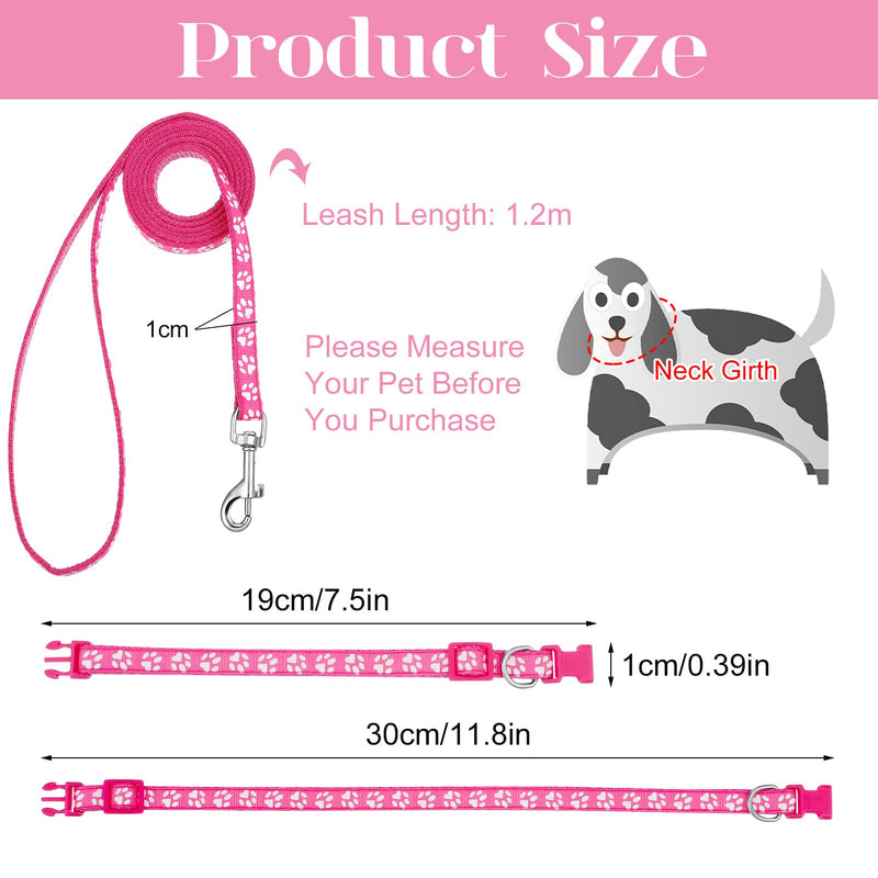 tonyg-p 2 piece puppy collars with leash set, dog collar and leash, adjustable dog collar, soft nylon pet collar for puppies, small medium dogs - BeesActive Australia