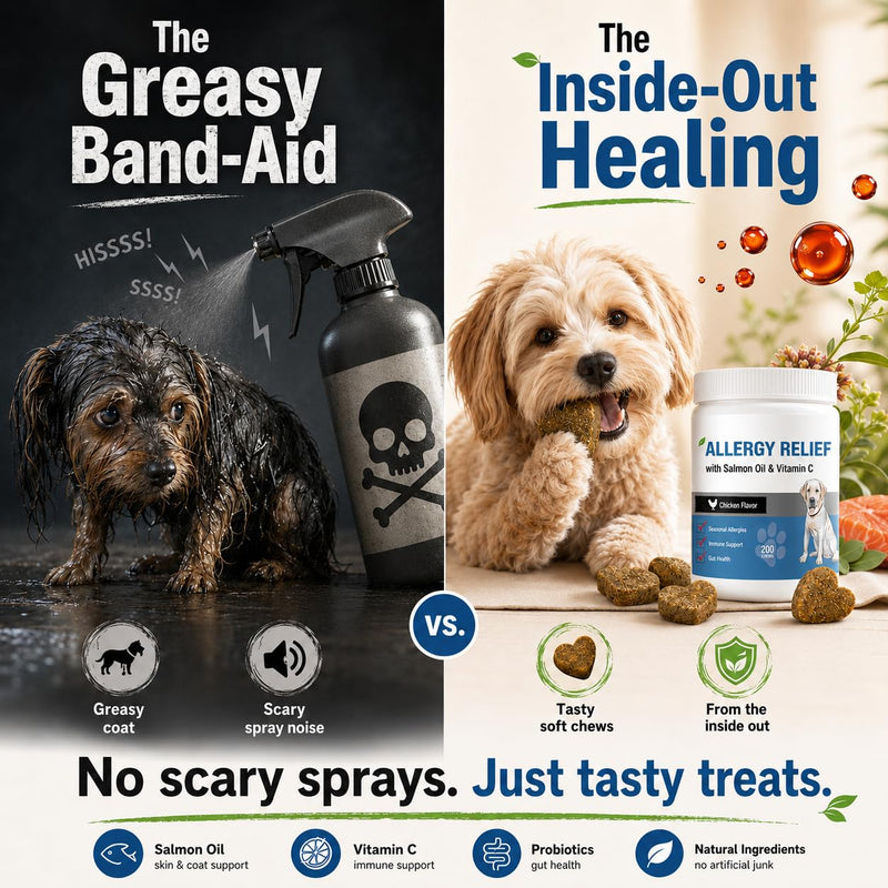 Dog Allergy Treats, Rx Replacement Weaning Companion Yeast & Skin Relief Rapid Action High Palatability Chicken 200 Chews