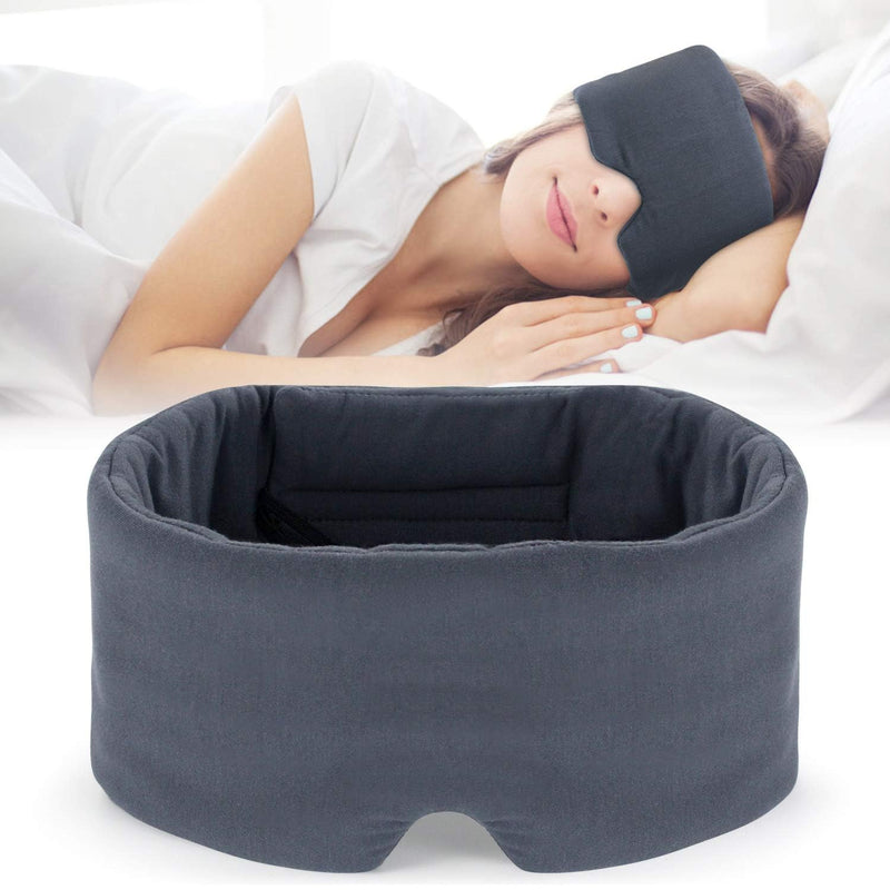 Mavogel Sleep Mask, Modal Material Eye Mask for Sleeping, Ultra Soft Skin Friendly Full Eye Covers for Women Men, Light Blocking Sleeping Mask for Travel Yoga Nap, Fully Adjustable Strap, Dark Grey 1 Count (Pack of 1)