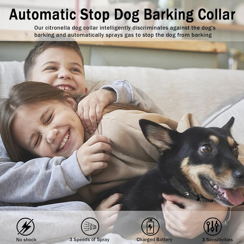 Citronella Bark Collar, Spray Dog Training Collar[No Spray Refill] Safer Citronella Dog Bark Collars, Humane Spray Bark for L/M/S Dogs IP67 Waterproof, Rechargeable Anti Barking Spray Collar - BeesActive Australia