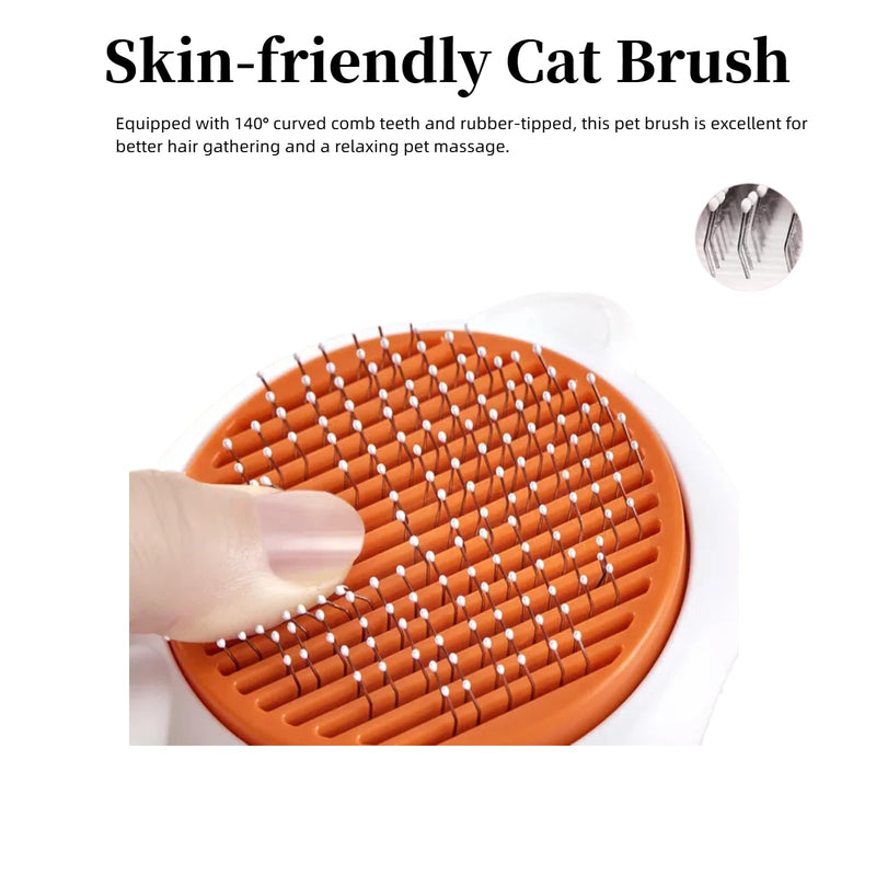 Cat Brush for Shedding, Self-Cleaning Brush for Pet Hair Removal, Cat Hair Brush Remover for Long and Short Haired Cats and Dogs, Self-Cleaning Grooming Tool - BeesActive Australia