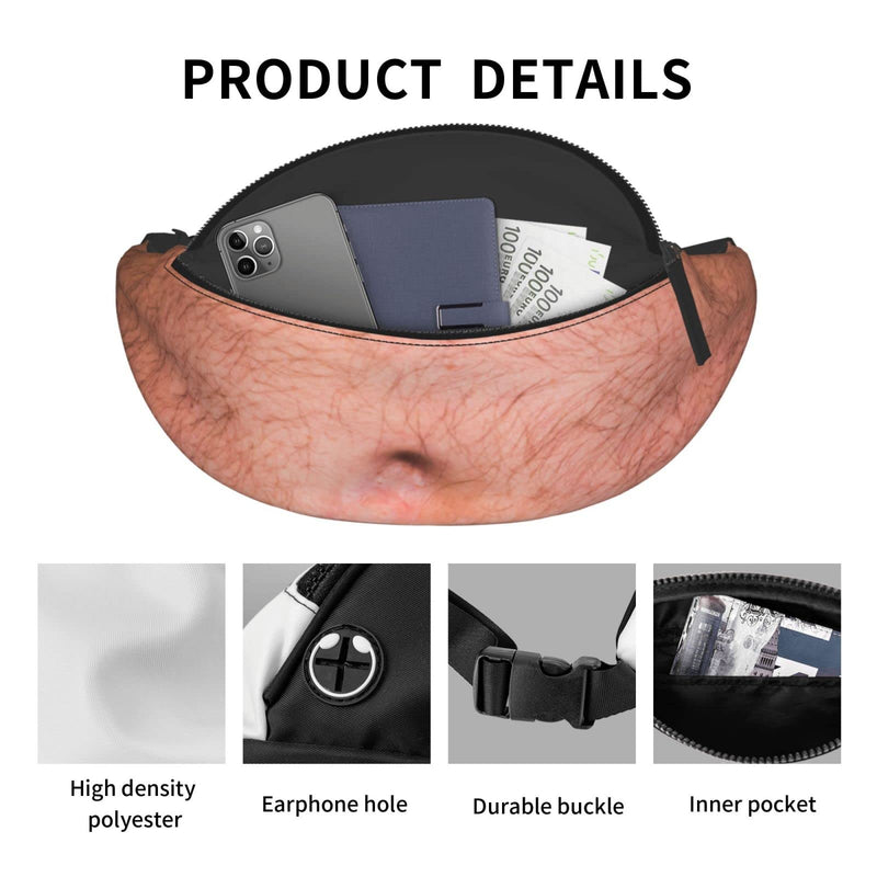 Dad Beer Belly Fanny Pack Waist Bag Adjustable Belt Bag For Men Women Traveling Hiking Cycling Running Dad Beer Belly