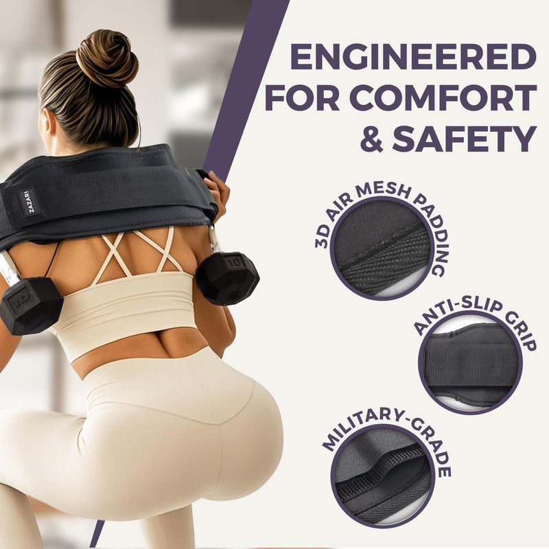 Hip Thrust Belt with Non-Slip Padding – Comfortable Hip Protection, Effective Glute & Booty Builder for Dumbbells, Kettlebells, or Plates – Portable for Home & Gym Workouts - BeesActive Australia