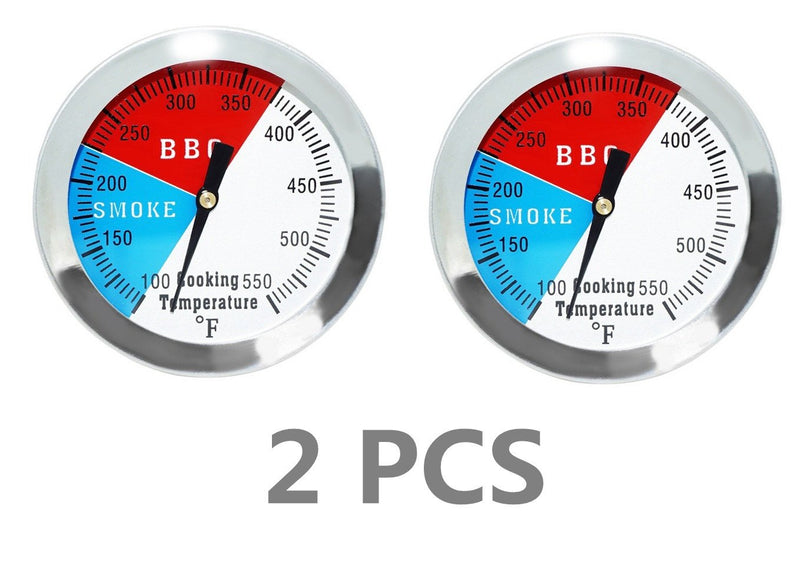 2 Inch BBQ Thermometer Gauge - 2 Pcs Charcoal Pit Smoker Temp Gauge - Replacement for Smoker Grill Wood Charcoal Pit, Temp Thermometer - BeesActive Australia