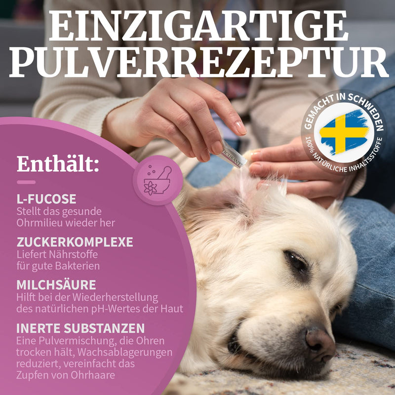 OTICURANT Ear Care Ear Cleaner for Dogs & Puppy Powder Odorless - 26 Bags Earwax Remover for Itching, Scratching, Odor Ear Infection - BeesActive Australia