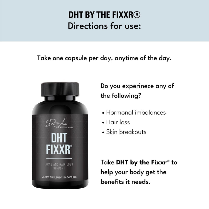 DHT Support by Dr. Amie | with Saw Palmetto and Nettles | Acne and Hair Loss Support | 60 Capsules