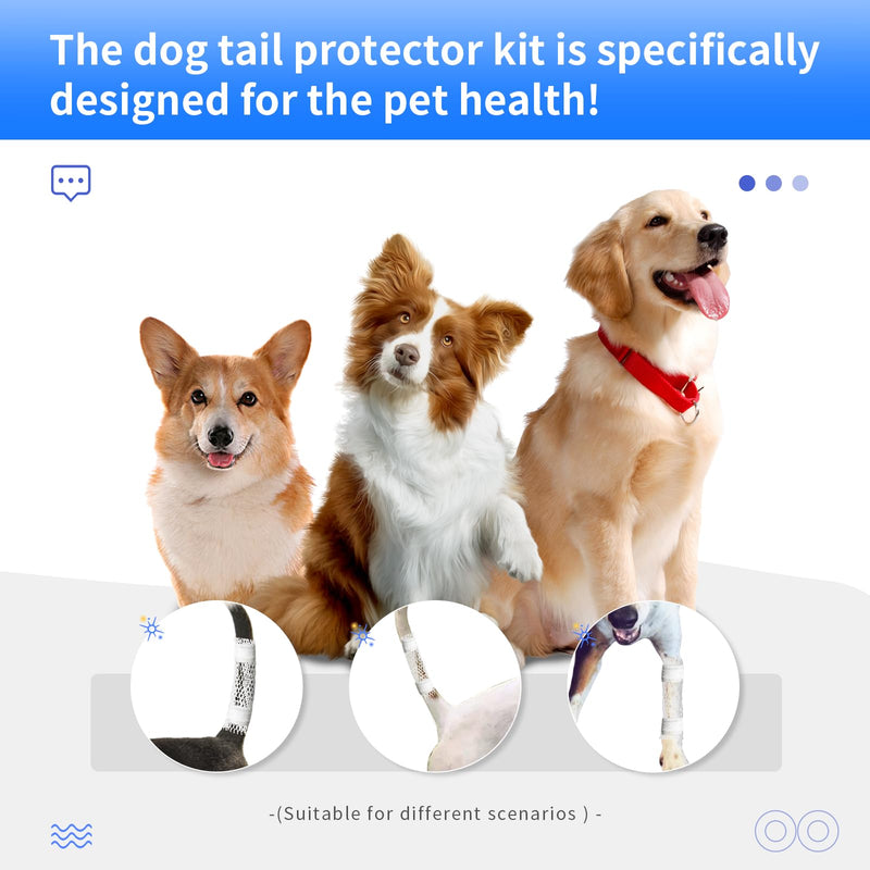 13 Pcs Dog Tail Protector Bandage,Sterile Breathable Vet Wrap Gauze for Dog Tail Cover Guard Wound Care Pet,Liquid Happy Dog Paw Nail Bandage Paw Wounds,Tail Docking Kit Puppies Cats Other Pet Animals - BeesActive Australia