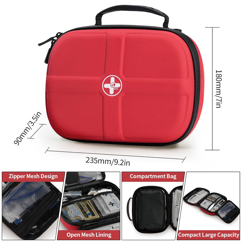 RHINO RESCUE 149 PCS Medium First Aid Kit, Water-Resistant Hard Case, Emergency Medical Supplies Bag for Camping, Hiking, Car, Travel, Home & Office - BeesActive Australia