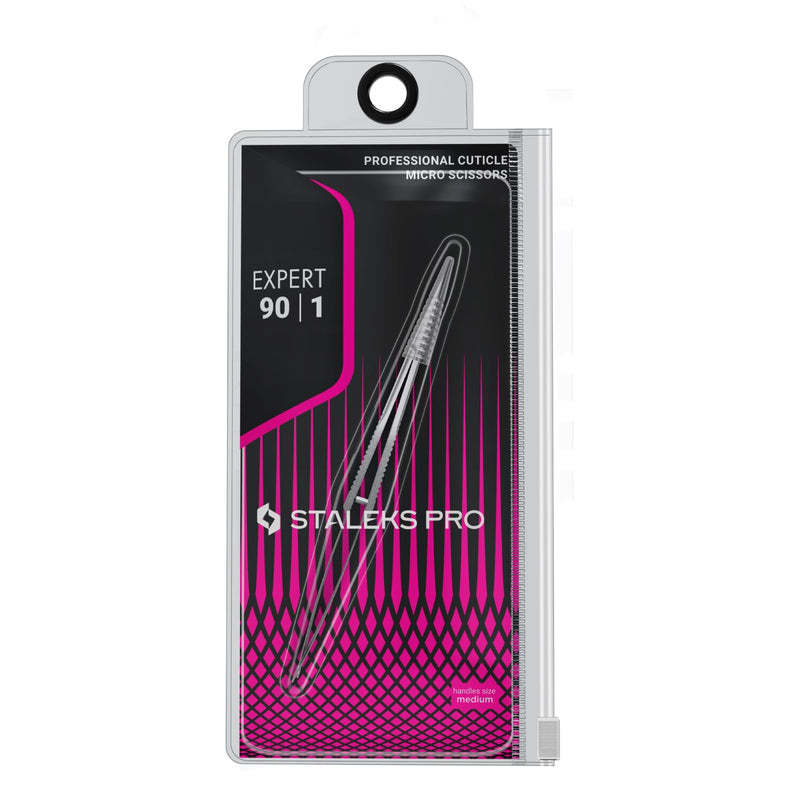 Staleks Pro EXPERT 90 Cuticle Micro Scissors – Miniature Blades – Straight Handle – Stainless Steel – Professional Manicure Tool - BeesActive Australia